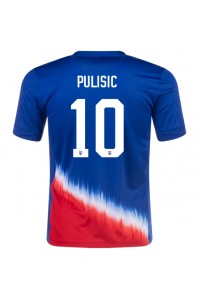 Forente Stater Christian Pulisic #10 Fotballdrakt Borte Klær Copa America 2024 Korte ermer